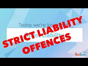 Strict Liability - Legal Studies