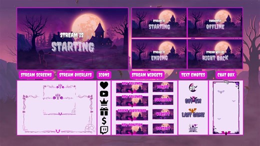 Spooky Animated Halloween Twitch Stream Overlay: Haunted Theme (digital Download) - Etsy