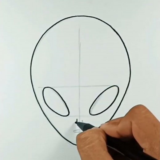 Easy Drawing Alien Face #shorts