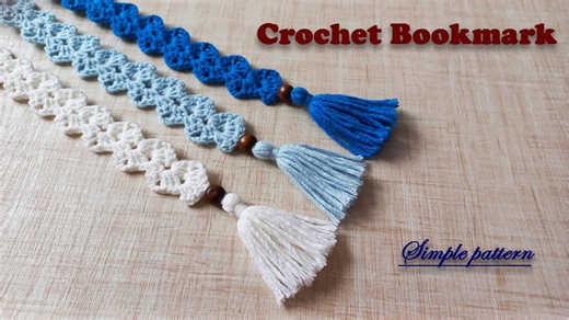 Simple crochet bookmark patterns