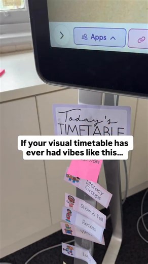 Comment HIVE for a last chance discount code (we forgot to turn it off 😆) Still swapping your visual timetable cards every morning? There’s a (MUCH!) easier way. Visual timetables can be so time-consuming to maintain. Not only can they require a lot of initial preparation to cut and create, but they can also be fiddly to change over each day and crucial pieces of the timetable can sometimes be misplaced. Plus, often our days end up being completely shuffled around anyway! #teacherlife 🐝 Meet T