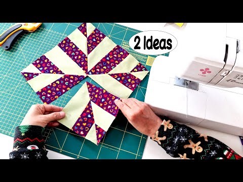 How to Make a Colorful Quilt Block Fast! 🎄2 Easy Ideas