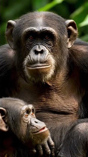 Cheeky chimp tricks his buddy with a spicy chili—his reaction is hilarious! 😂🔥 #chimp #funny