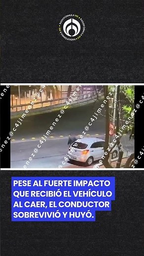¡Impactante! Camioneta cae desde la Glorieta de Insurgentes