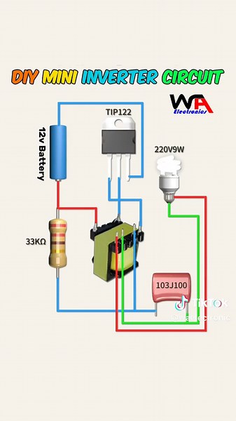 DIY Mini Inverter Circuit Using Tip 122