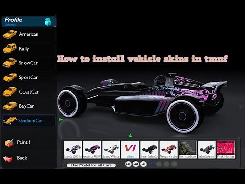 How to install vehicle skins in trackmania nations forever