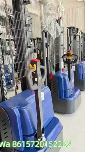 Walkie Full Electric Stacker being loaded into the container
