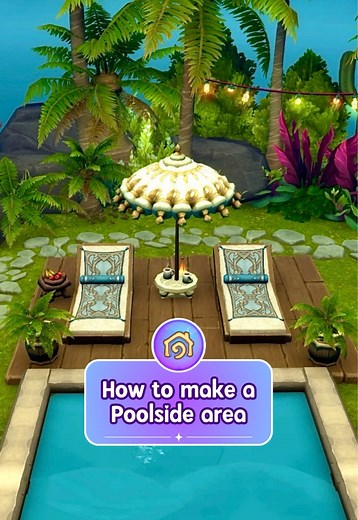 Stunning Poolside Area in WoW Housing