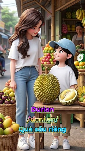 English Vocabulary for Durian and Dragon Fruit for Kids | Fruits & Vegetables | Part 6