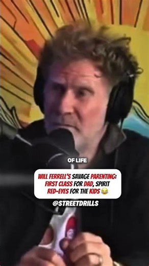 Will Ferrell’s Savage Parenting: First Class for Dad, Spirit Red-Eyes for the Kids 😂 #streetdrills