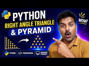 Python Right Angle Triangle & Pyramid Pattern | Easy for Beginnersython for Loop Patterns: Triangle