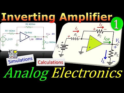Analog Electronics ⭐ Inverting Amplifier using Op-Amp - Basic Circuit ⭐ Calculations & Simulations