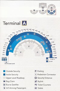 Dallas - Fort Worth International Airport (DFW) Terminal A map - 2005
