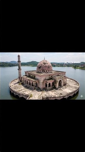 “The Floating Mosque – A Beautiful Masjid Built on Water”🕌🌊😱#beautifulmosque #aivideo #shorts #viral