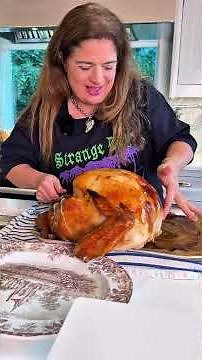 Turkey using buttery cheesecloth roasting method-Team Stuffing or Dressing? #thanksgiving #food #fun