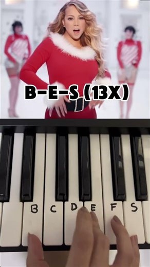 All I Want for Christmas Is You | Easy Piano Tutorial 🎹 #Shorts #piano #pianotutorial