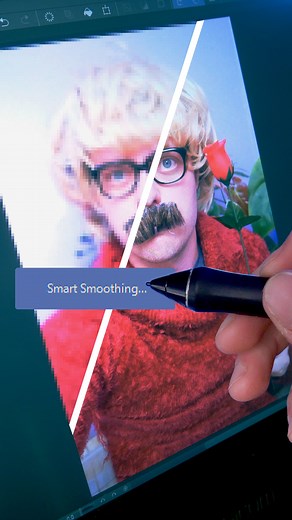 6.7K views · 3.4K reactions | The Smart Smoothing feature in Clip Studio Paint can turn a bad reference into a decent one. However, it can’t make the person in your picture prettier. #arttools #arttutorial #clipstudiopaint #artistsoninstagram #digitalart | LP Lucas | Facebook