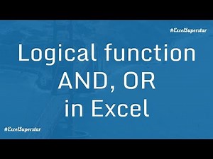 Excel Logical function - AND function, OR function | Excel in Hindi
