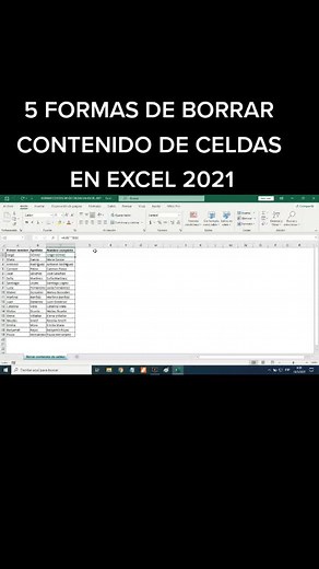 Cómo Borrar Contenido de Celdas en Excel 2021 ☑️