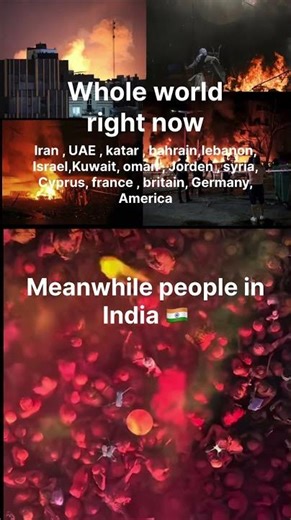 The World is Burning, India is Celebrating Holi #warzone #iran #israel #usa #india #holi