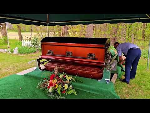 Sealing a Clark Steel Burial Vault