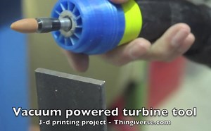60,000 RPM Vacuum Powered Rotary Tool Was 3D Printed