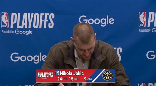 Q: Do you get the sense that this group still really cares and really wants this?Jokic: "Yes"