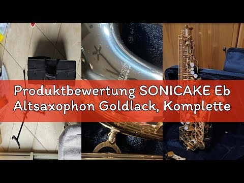 Produktbewertung SONICAKE Eb Altsaxophon Goldlack, Komplettes Anfänger Saxophon-Set für Schüler mit
