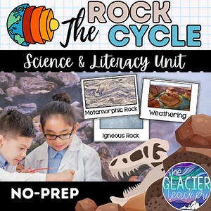 Layers of the Earth | No-Prep Science Literacy Unit + Rock Cycle Activities