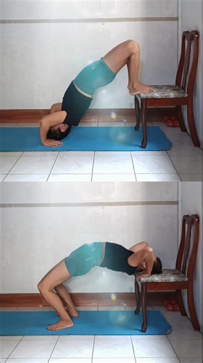 1.3M views · 18K reactions | Two ways to enter Wheel Pose ♻️ From the chair or from the floor — both build strength, control, and flexibility. Different paths, same goal — open heart, open spine #wheelpose #wheelposepractice #wheelposevariation #heartopeningyoga #backbend #backbendpractice #yoga #yogapractice #shoulderstrength #flexibility #fitness | Letlet Yoga | Facebook