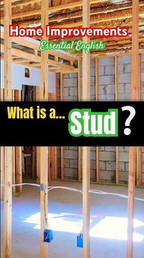 🔨What is a Stud? What is a Wall Stud? Stud Definition #stud #wallstud #english #esl #englishstream