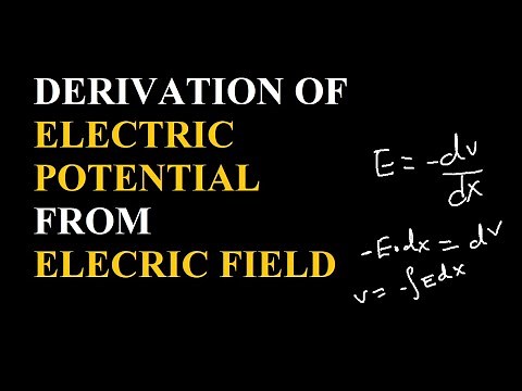 Derivation of Electric potential, V from dV = E.dx