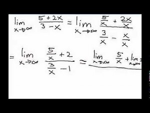 Finding the limit as x goes to infinity of a rational function