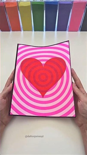 Satisfying Concentric Heart Sand Art ASMR 💖 Trippy Pink & Red Illusion