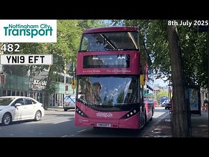 Nottingham City Transport: 482 on Pink Line 28 | Scania N280UD | (UK Bus Ride #146)