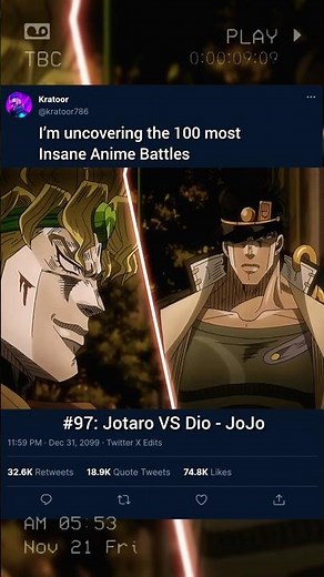 Jotaro vs DIO | Countdown to 100 Anime Fights | JoJo Edit