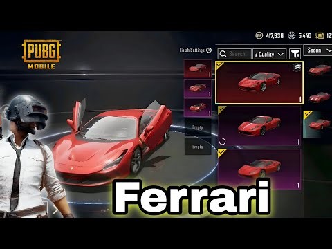PUBG Mobile 4.2 Update | Ferrari Supercar Collaboration 🚗🔥 | All Ferrari Cars & Skins | PUBGM