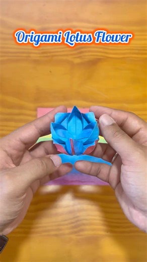 Origami Lotus Flower #origami #papercraft #lotus #flower #nature