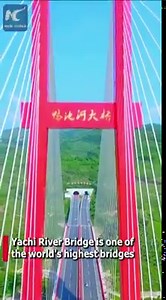 Impressive engineering: Yachi River Bridge in Guizhou, SW China, is one of the world's highest bridges | China Xinhua Sci-Tech