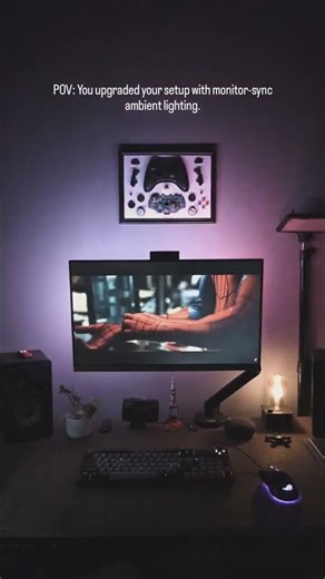 POV: You upgraded your setup with monitor sync ambient lighting #ambientlighting #setup #rgb #gta6