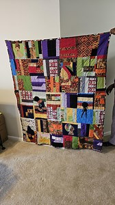 African-inspired Patchwork Quilt | Afrocentric Art Throw Blanket | Unique Scrappy Quilt, Raw Edge Applique - Etsy