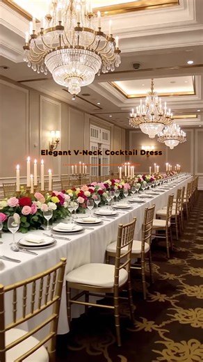 Shiny V-Neck Cocktail Dress, Elegant Sleeveless Bodycon Skirt, Perfect for Parties and Banquets, Women's Wedding Evening Gown