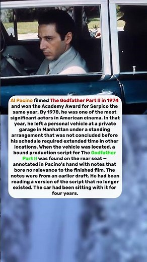 Al Pacino Left His Car in a New York Garage in 1978 — Found With His Godfather II Script Inside