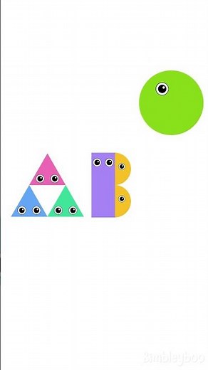 ABC Song with SHAPES! | Learn UPPERCASE Letters A-Z | Circle, Square, Triangle | Bimbleyboo #shorts