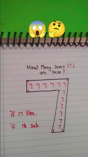 Haow many seven (7) are here #fun #puzzle #game #viral #shortsfeed
