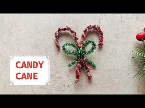 Easy Pipe Cleaner Candy Cane for Christmas Decorations | Christmas Pipe Cleaner Crafts #christmas