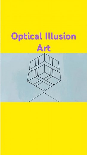 Insane 3D Floating Cube Drawing | Optical Illusion Art