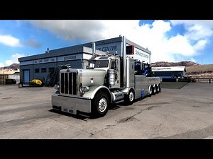 Peterbilt 388 - (Heavy Rescue Wrecker) - Twin Steer Tow Truck - American Truck Simulator 2K Gameplay