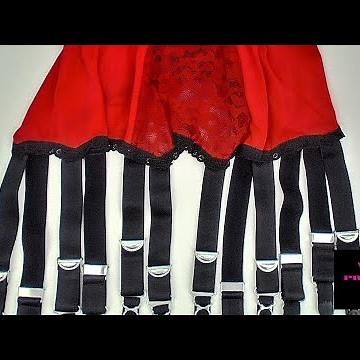 Premier Lingerie 12 Strap Red PL13 Garter Belt