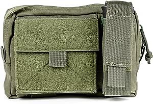 T3 Super Admin Pouch, MOLLE-Compatible Tactical Pouch for Admin Gear Storage, Heavy-Duty Outdoor Pouch for Hiking and Recreation,Ranger Green